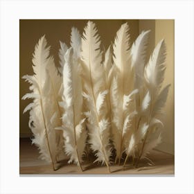 White Ostrich Feathers Canvas Print