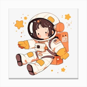 Astronaut Girl Canvas Print