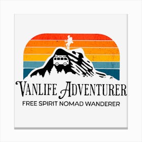 Vanlife adventurer mountains Canvas Print