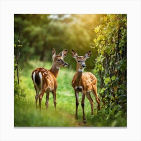 Deer In The Forest 246 Canvas Print