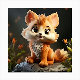 Cute Fox 19 Canvas Print