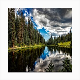 Clouds And Trees Canvas Print