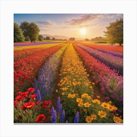 Field Of Flowers Canvas Print