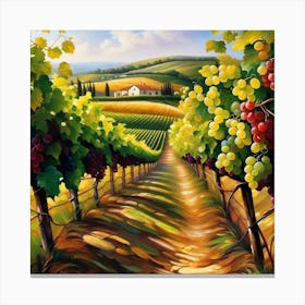 Vineyards In Tuscany 1 Canvas Print