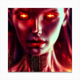 Face Of The Demon Canvas Print