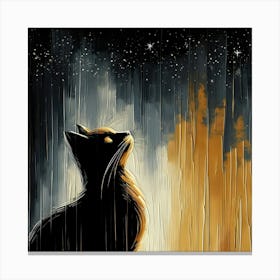 Cat In The Rain Canvas Print