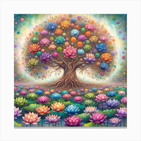 Lotus Tree 6 Canvas Print