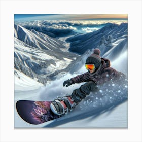 Snowboarder Canvas Print