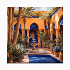 Courtyard In Morocco 1 Canvas Print