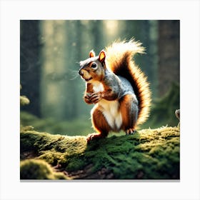 Squirrel In The Forest 233 Canvas Print