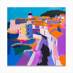 Abstract Travel Collection Dubrovnik Croatia 2 Canvas Print