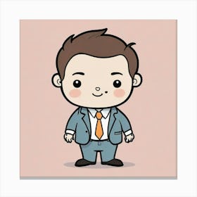 Cartoon Businessman 2 Canvas Print