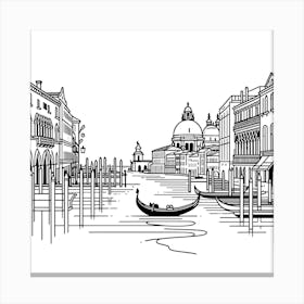 Venice, Italy Vector Illustration Canvas Print