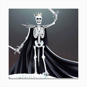 Skeleton With Swords Canvas Print