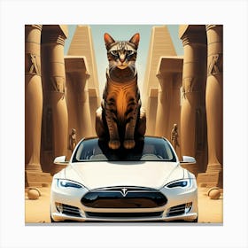 A painting of a Tesla car in the era of the Pharaohs
CAT Canvas Print