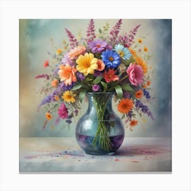 Flowers In A Vase Canvas Print