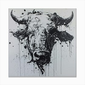 Bull Head 3 Canvas Print