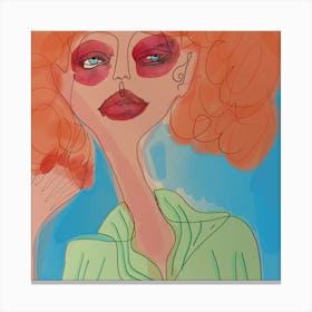 Woman With Red Hair Canvas Print