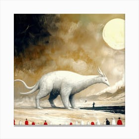 First Visit Of The Beast I Canvas Print