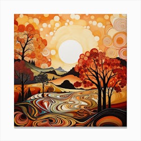 Sunset In The Valley Canvas Print