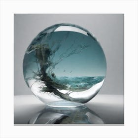 Water In A Glass Ball Canvas Print