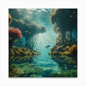 Surreal Underwater Landscape Inspired By Dali 10 Canvas Print