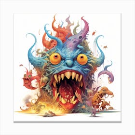 Monster Monster Monster Monster Monster Monster Monster Monster Monster 2 Canvas Print