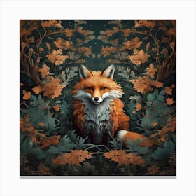 william morris fox In The Forest Canvas Print