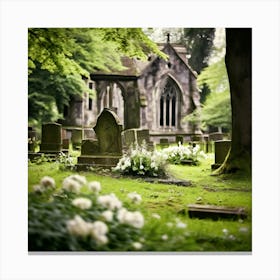 Remembrance Vintage Tomb Landmark Beautiful Plant Headstone Culture Old Architecture Rest (9) Canvas Print