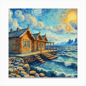 Cabin By The Sea Canvas Print