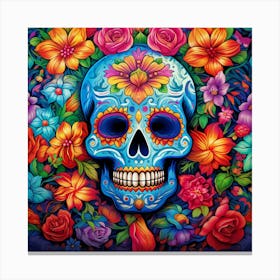 Day Of The Dead Skull 14 Canvas Print