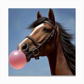 Horse Blowing Bubbles 1 Canvas Print
