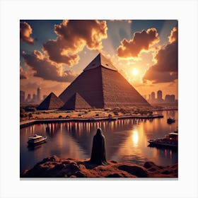 Egyptian Sunset 2 Canvas Print