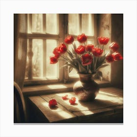 Red Tulips Canvas Print