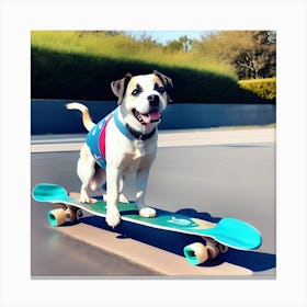 Skateboarding Dog 1 Canvas Print