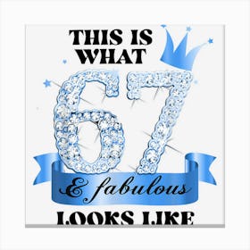 67 & Fabulous I Blue White Party Group Candid Photo Outfit Canvas Print