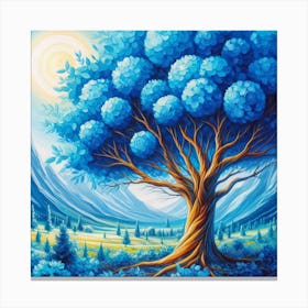 Blue Tree Canvas Print