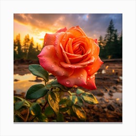 Sunset Rose Canvas Print