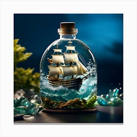 Ship In A Bottle 1 Canvas Print
