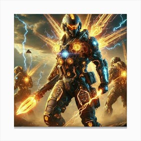 A Sci Fi Depiction Of Solflare Sentinels Canvas Print