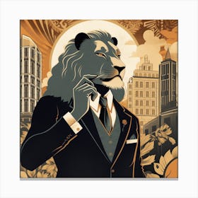 Lion Of Manhattan Canvas Print