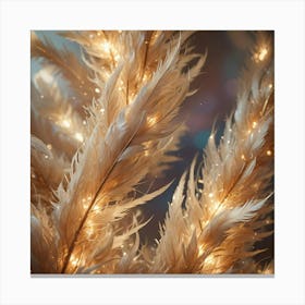 Christmas Feathers Background Canvas Print