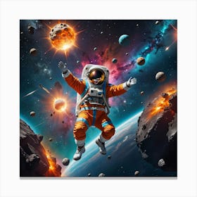 Astronaut Milky Way Canvas Print