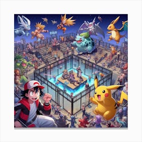 Pokemon 1 Canvas Print