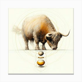 Wild Animal Illustration 150 Canvas Print