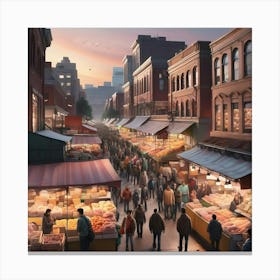 City Market Canvas Print