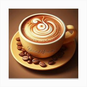 Good Morning Coffee First Canvas Print