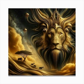 Lion In The Sky 6 Canvas Print