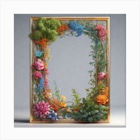 Floral Frame Canvas Print