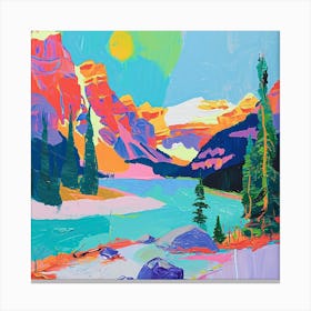 Colourful Abstract Banff National Park Canada 3 Canvas Print
